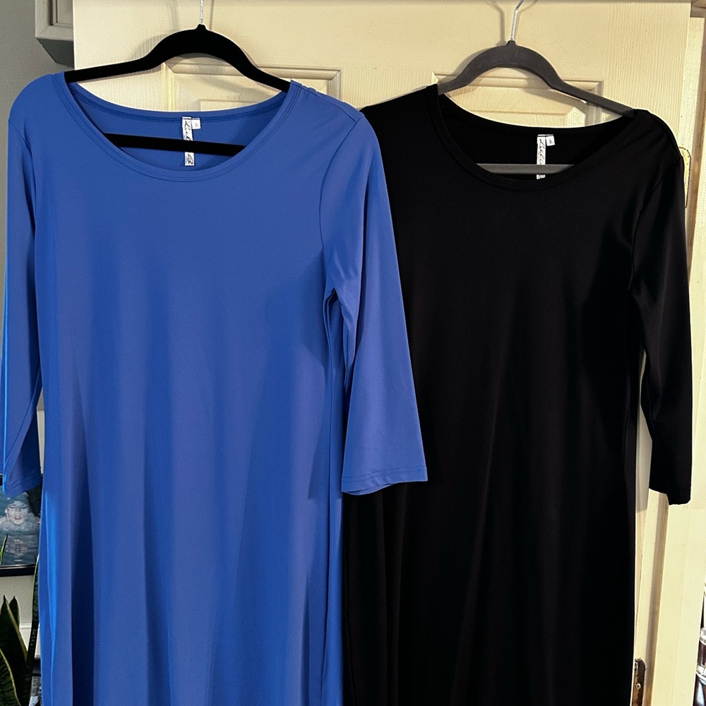 Lulu B dresses size small. Black and royal blue. EUC $25 each or both for $40.